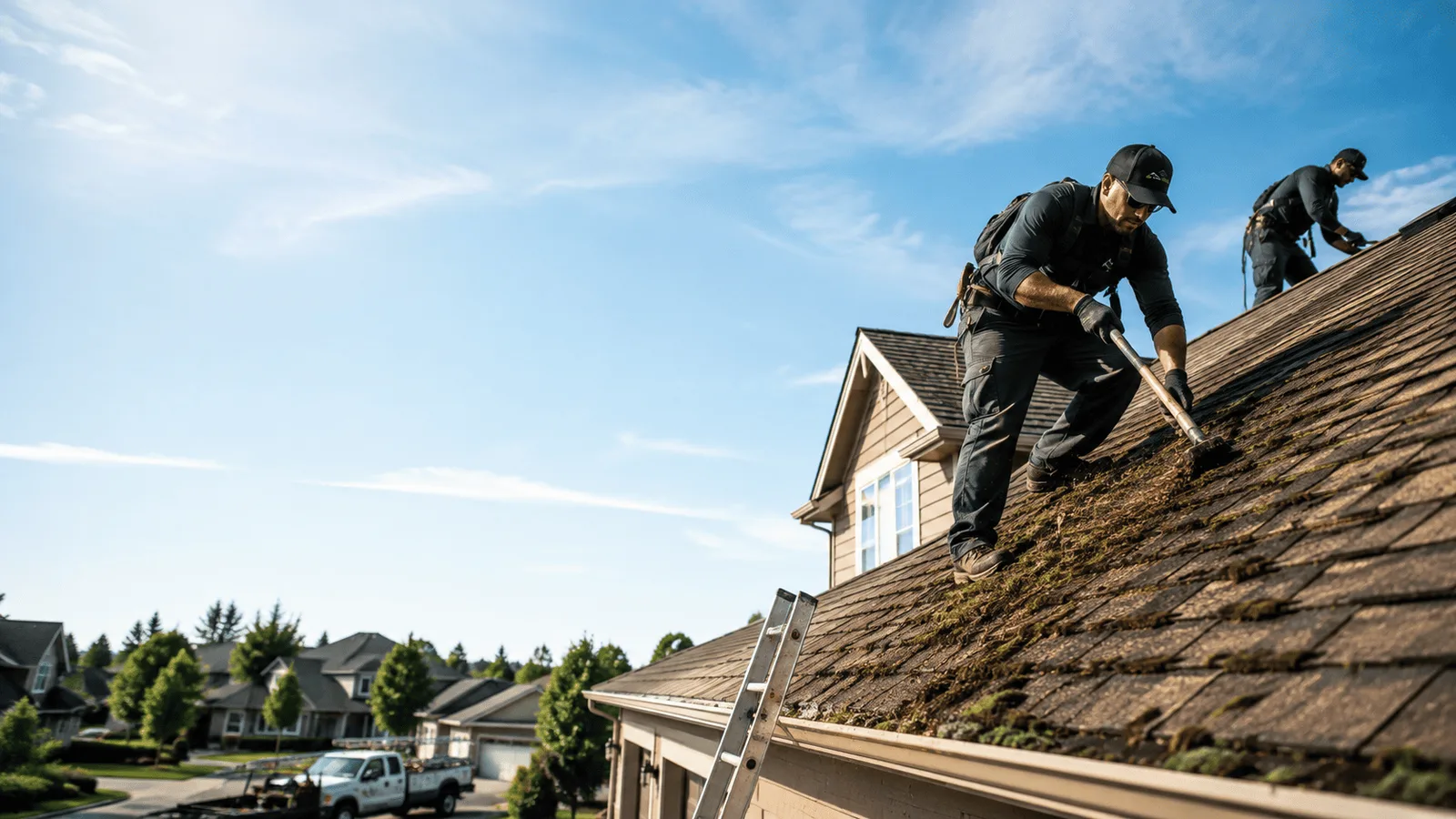 Roof Moss Removal in Schaumburg, IL near me